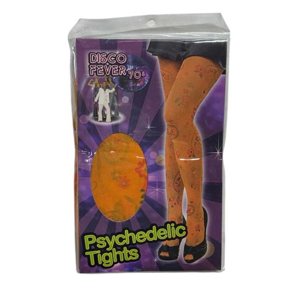 Rubie’s psychedelic orange adult tights brand new in packaging, never worn!